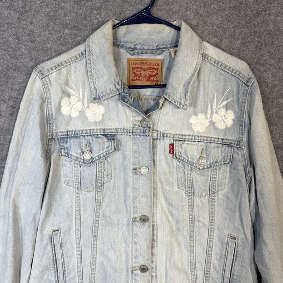 Levi Strauss & Co. Gils Original Trucker Jacket Distressed Wash Size XL - Picture 4 of 14